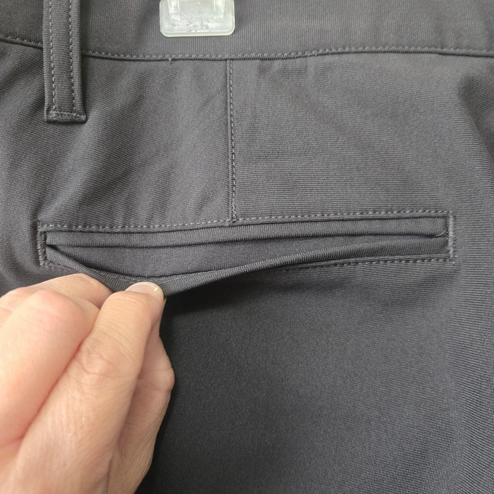 Banana Republic Hybrid Slim 5P Pants Mens 34x30 Grey Performance 420298-01